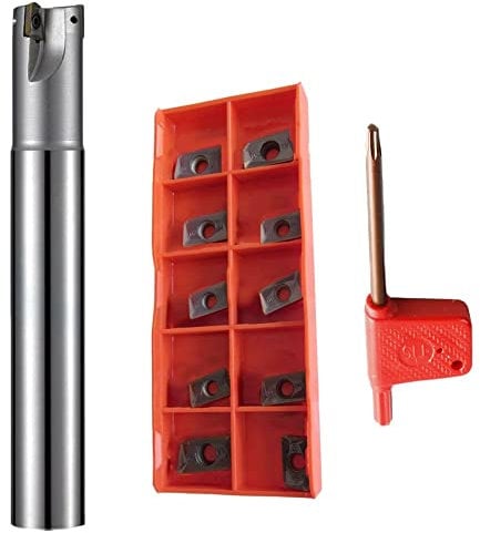 10PC D20mm 90° 2F Wendeschneidplatten-Schaftfräser L:150mm D:20mm APMT1135 Hartmetall-Inser