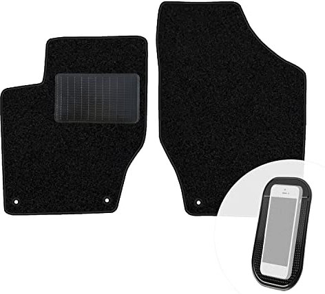 moto-MOLTICO Vorne Fußmatten Auto Velours Autoteppiche Schwarz Automatten Set 2-teilig passend für Peugeot 308 I 2007-2012