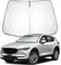 BIXUAN CX5 2024 Parasol Compatible con Mazda CX-5 KF Serie 2 2017-2023 2024 2025 Parabrisas para el Coche Cubierta del Parabrisas Delantero Protección contra el Viento para CX 5 Bloqueado UV Cubierta
