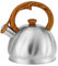 Haus Roland Tea Kettle Whistling Stainless Steel Threaded Design Gas Kettles Stovetop and Camping Kettle for Gas Hob 2.1 Quart / 2 Liter