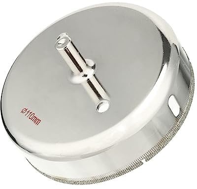 TOP-VIGOR 110mm Diamond Drill Bit Hole Saw, 1 Count, Drill Bit, Drill Bits, Glass, Tile, Porcelain, Rock