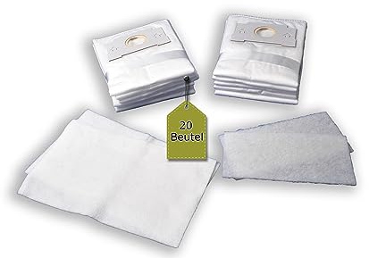 20 Staubsaugerbeutel kompatibel mit Omega Apart Premium, 20 Staubbeutel + 4 Mikro-Filter + 4 Motor-Filter, kompatibel mit Staubsaugerbeutel Swirl O92