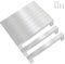 KEWUZY Tiradores para muebles, 10 unidades, color negro, distancia entre orificios de 160 mm, tiradores de cocina, de acero inoxidable con cuarenta tornillos, tiradores de puertas de armario,