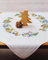 KAMACA Stickpackung Kreuzstich vorgezeichnet Baumwolle komplettes Stickset mit Stickvorlage Stickerei-Kit zum Selbersticken Erwachsene (Hase und Eichhörnchen MD 80x80 cm)