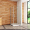 Aica Sanitär Eckeinstieg Duschkabine Dusche Duschwand Duschabtrennung Falttür H195cm,120x120cm