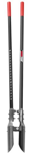 HANTOP Post Hole Digger Fiberglass Handle with Scale Mark 58in for Digging