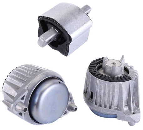 2X FEBI Motorlager & 1x Getriebelager kompatibel für Mercedes C E CLK W204 W212 A1402401318, A2042400217