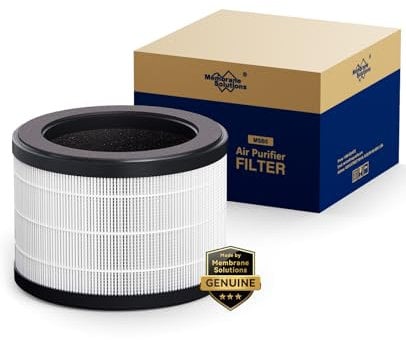Membrane Solutions Air Purifier Filter, MSB5 H13 True Hepa Replacement, 3-in-1, for Smoke, Pollen, Dander, Hair, Smell, 99.97% Efficiency, 99 Days Life