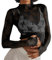 Mesh Sexy Tops for Women Lace Long Sleeve Tops Floral Sheer Blouse See Through Layering Shirts (L, Black)