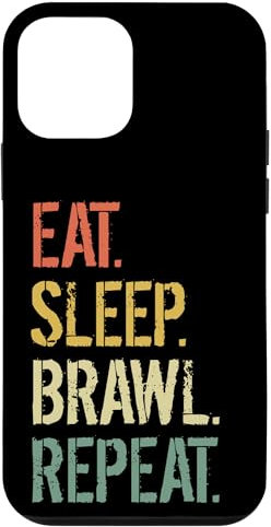 Eat Sleep Brawl Repeat Stars Lustiges Videospiel Hülle für iPhone 12 mini