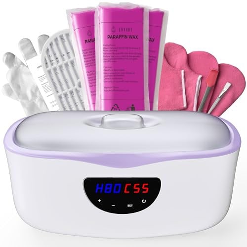 Paraffinbad für Hände und Füße 4L, Paraffin Wachsbad Maschine mit Auto-Modus, Präzisions-Temperatur & schnelles Schmelzen für Paraffinbäder (Purple)