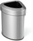 COSTWAY 60L Corner Kitchen Bin, Stainless Steel Recycling Rubbish Bin with Handle and Anti-slip Bottom, Large Open-Top Garbage Trash Can for Narrow Space, Office, Living Room