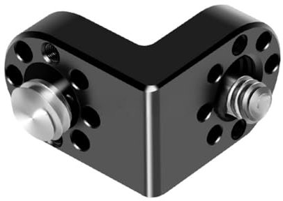 Malloy 1/4 3/8 Screw Extension 90° Right Angle Mount Adapter for Tripod Monitor Video Image Transmission DSLR Camera Cage