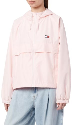 Tommy Jeans Tjw Essential Windbreaker Ext, Giacca a vento Donna, Rosa (Precious Pink), XL Plus