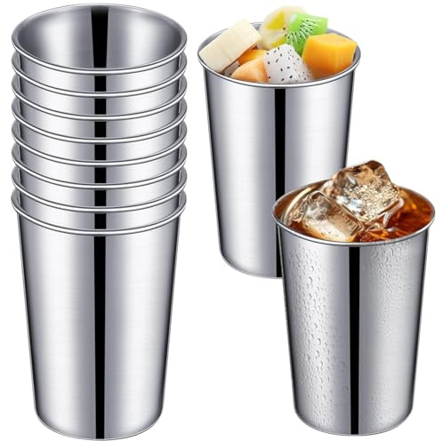 8 Stück Edelstahlbecher, 260ml Edelstahl-Trinkbecher, Campingbecher, Schnapsgläser, Schnapsbecher, Bierkrüge, Tassen, Partybecher für Geburtstage, Picknick