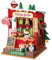 Rolife DIY Maison Miniature Maison de Poupée Kit de Maquette en Bois Maison de Poupée avec Sapin de Noël et Meubles Cadeau d'anniversaire pour Enfants et Adultes (Boutique de Cacao)