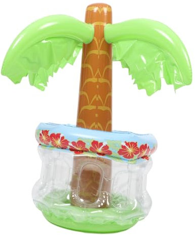 DIKACA Party Beverage Cooler Coconut Tree Design Inflatable Ice Cube Bucket for Outdoor Events