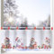 heimtexland ® Scheibengardine Weihnachten Fensterdeko Weihnachtsgardine Bedruckt Deko Gardine Voile transparent weiß rot 45x120 Advent Typ651 Katzenbabys