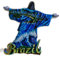 Souvenir Magnet Rio de Janeiro Brazil 6,5 x 6,5 cm Brasilien Jesus Kühlschrankmagnet Deko MU J081