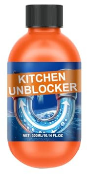 Déboucheur de canalisations de cuisine et WC Brosse de nettoyage pour évier de cuisine 300 ml (orange, 6,5 x 13,6 cm)