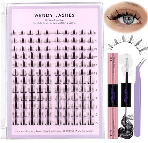 Kit Extension Cils, 8-16mm Faux Cils Manga Set, Anime Naturel Faux Cils Avec Pince Extension Cils Et Colle Faux Cils, Facile à Faire à La Maisonconvivialité Pour Les Débutants(Manga-MIX816-XYT)