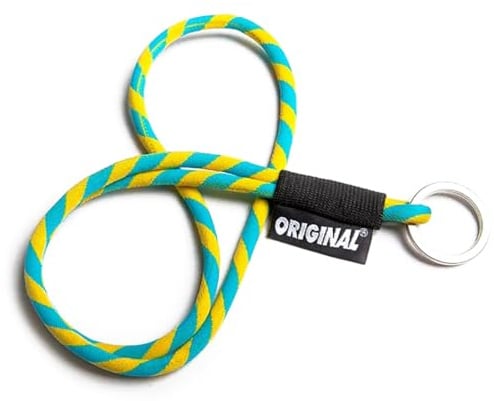 OLLIE TRICK LANYARD Schlüsselanhänger Umhängeband Tube Long Original mit Metallring für Hausschlüssel und Gadget - Lanyard Dicke 8 mm bunt robust und selbstklebend