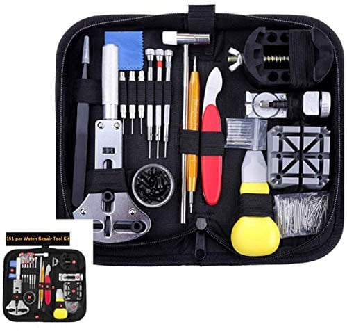 Watch Repair Kit with Carrying Case,Watch Band Link Pin Tool Set,Watch Battery Replacement Tool Kit for Repairing Various Watches