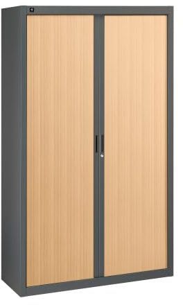 Générique Armoire à Rideaux démontables 200 x 120 cm Anthracite (Hêtre)