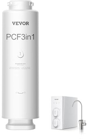 VEVOR Sistema di Filtro di Ricambio per Casa Cucina Sottolavello a 5 Stadi Filtro Composito PCF, Cartuccia Filtro Sottolavello Riduce Piombo, Cloro, Ruggine, Sostituzione per Filtro Acqua