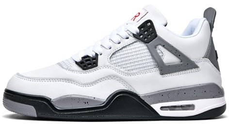 Sneaker Herren Damen Retro Skateboardschuhe Laufschuhe Turnschuhe mit Luftpolster Walkingschuhe Studenten Anti-Rutsch leichter Jungen Mädchen Basketballschuhe modisch Sportschuhe (Weiß Grau,40)