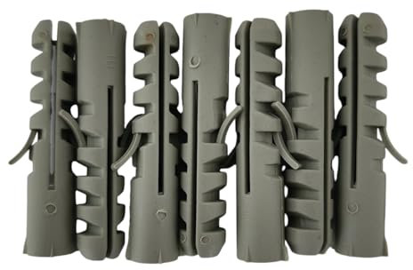 Tasselli da parete resistenti in nylon, M10 x 50 mm, grigio, confezione da 7