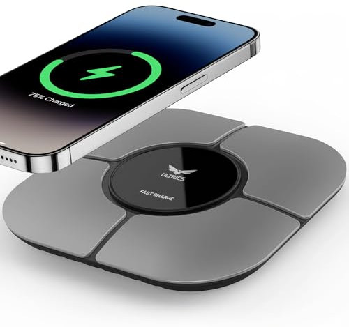 Wireless Charger 10W, Qi-Certified Wireless Phone Charger, Square Fast Charging Station Pad for iPhone 16/15/14/13/12/12 Pro/11/XR/XS/X/8/SE, Galaxy S24/S23/S22/S21/S20/S10/S9/S8 Plus, AirPods