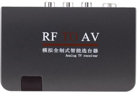 Fiauli Intelligent Channel Automatic Shutdown TV Tuner RF to AV Analogico Ricevitore Box Stable Signal 251 Canali Telecomando Programma EU Plug Video EU