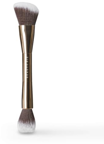 Beauty Pie Double Ended Brush | Blush & Contour Brush | Blush Brush | Dual Ended Design For Sculpting & Color | Soft Seamless Blending | Contour Brush For Cheeks And High Points
