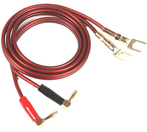10 Foot 12 Awg Speaker Cable With Banana Plugs, High-Quality Audio Wire For Home Audio & Theater Systems