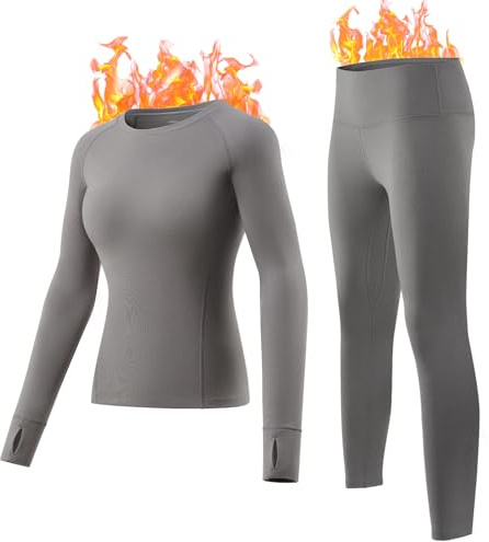 gagli Thermounterwäsche Damen - Leicht, Warm & Ultraweich | Thermo Unterwäsche, Funktionsunterwäsche Set, Base Layer für Winter 0–10 ℃, Elastisch, Ideal für Alltag und Outdoor