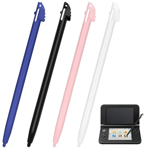 Lot de 4 stylets pour écran tactile 3DS XL, Nintendo 3ds XL, accessoires pour console de jeu 3DSXL Pen Tip, accessoires en plastique (4 couleurs)