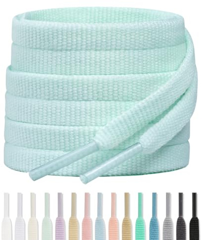 Handshop 2 Paires de Lacets Plats de Pour Baskets | Lacet Chaussures de remplacement pour Baskets Sneakers en 15 Couleurs pour Chaussures,6mm