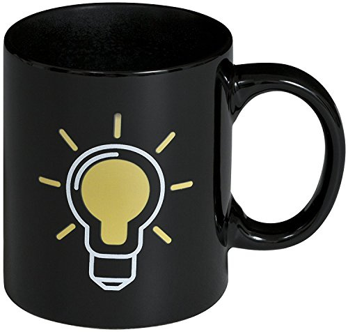 Generisches Kaffeetasse Keramiktasse verfärbung Becher Teetasse Tasse mit Thermoeffekt Glühbirne Geschenk - für Kaffee, Tee, Kakao, Milch, Wasser, etc (Glühbirne)