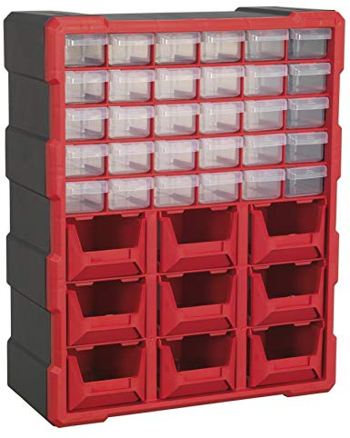 Sealey 39 Drawer Cabinet Box - Red/Black - APDC39R