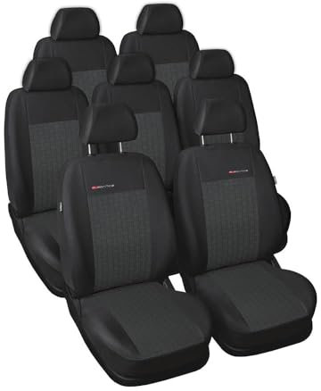 Mossa - Maßgeschneiderte Sitzbezüge Auto kompatibel mit Seat Alhambra II Van (2010-2020) - Autositzbezüge Schonbezüge für Autositze - E1 2
