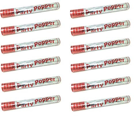 TEMPO DI SALDI 12 X Tubo Cannone Spara Coriandoli Colorati Compleanni Feste Matrimoni Capodanno