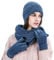 LumiSyne Winter 3 In 1 Mütze Schal Handschuh Sets Für Herren Damen Exquisite Jacquard Einfarbig Schal Beanie Strickmütze Touchscreen Handschuhe Fortschrittlicher Weicher Chenille Stoff