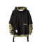 GURUNVANI Kontrastfarbe Pullover Hoodie Herren Patchwork Hoodies Männer, Schwarz, XS