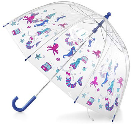 totes - Ombrello trasparente per bambini con manico facile da impugnare, Principessa dell', Kids - 38 Canopy, Ombrello trasparente a bolle con tettuccio a cupola, design leggero, protezione da vento