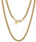 KRKC&CO 3mm Edelstahl Cuban Link Chain 18K Gold beschichtet Kubanische Gliederkette Edelstahl Panzerkette Herren Gold Goldkette Herren Gold Cuban Chain Hip Hip Halskette Rapper Kette Länge 45,7cm