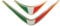 4R Quattroerre.it 32114 3D Aufkleber Dekoration Trikolore Italien Sticker HQ, 50 x 110 mm, Grün