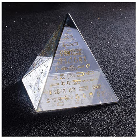 TYUTYU Kristall K9 Kristallglas Ägypten Pyramide Miniatur 60mm 80mm Ägyptische Reiki Chakra Energy Pyramiden for Feng Shui Wohnkultur Ornament (Size : 1pc 60mm)