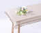texpot Gartentischdecke 160 x 220 cm oval beige mit Fransen wetterfest geschäumt rutschfest