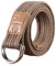 XYFCJK 19 Farben Gürtel Mit Doppelter D-Ring-Schnalle - Militärischer Ripstop-Stoff Tactical Canvas Web Belts, Herren Damen Outdoor Fashion Jeans Jugendbund,Dark Khaki,120Cm(47.2Inch)
